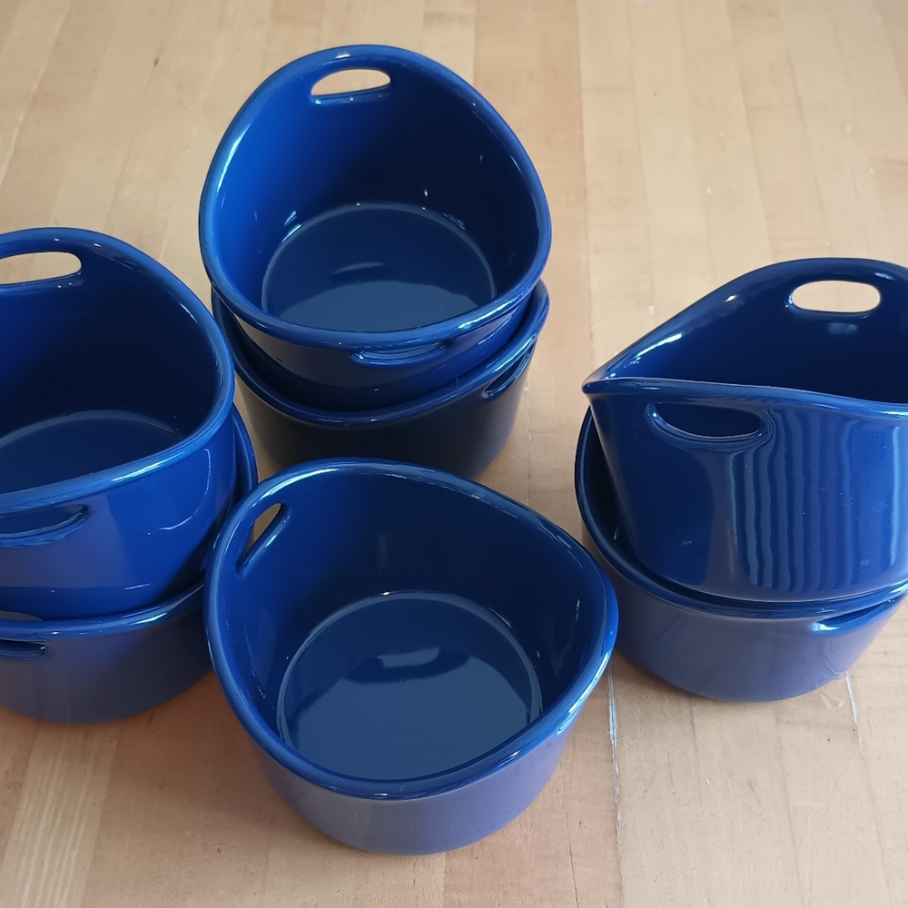 Rachael Ray Blue Ceramic Ramekins